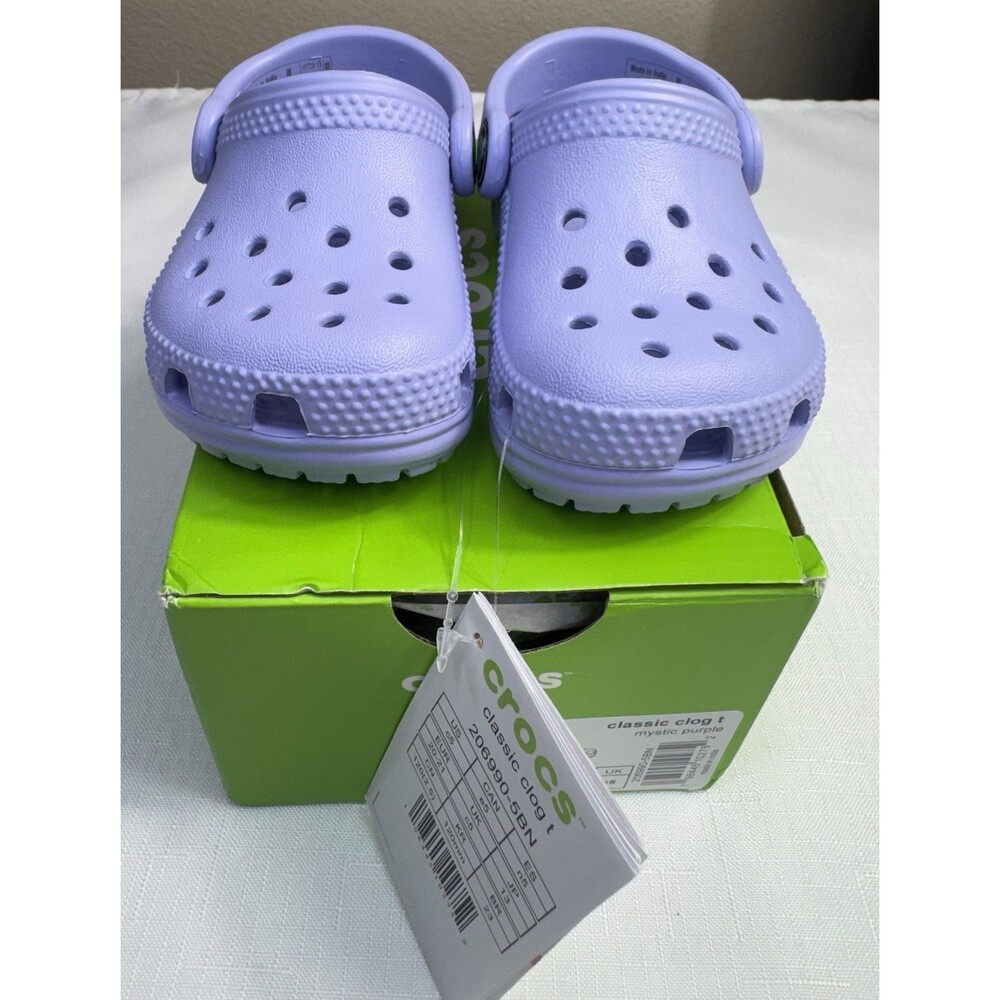 Crocs Classic Clog T Mystic Purple Toddler Size C5 206990-5BN NIB - Picture 3 of 6